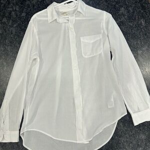 Current Elliott White Long Sleeve Button Down Shirt - size 3